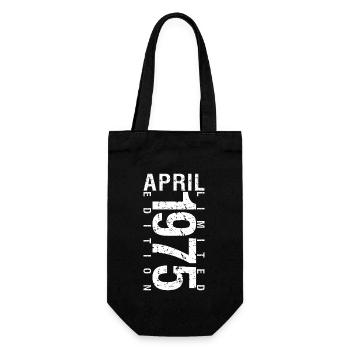 Avril 1975 Avril cadeau anniversaire 1975 - Sac à bouteille - noir - Devant