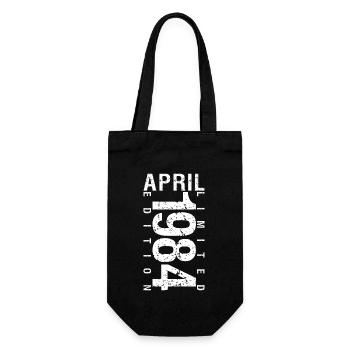 April 1984 April birthday gift 1984 - Gift Bag for Bottles - black - Front