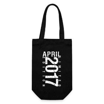 April 2017 April birthday gift 2017 - Gift Bag for Bottles - black - Front
