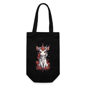 Unicorn Halloween Magic Spooky Design - Gift Bag for Bottles - black - Front