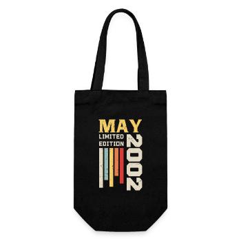 Mai 2002 - Cadeau anniversaire né en Mai 2002 Mai - Sac à bouteille - noir - Devant