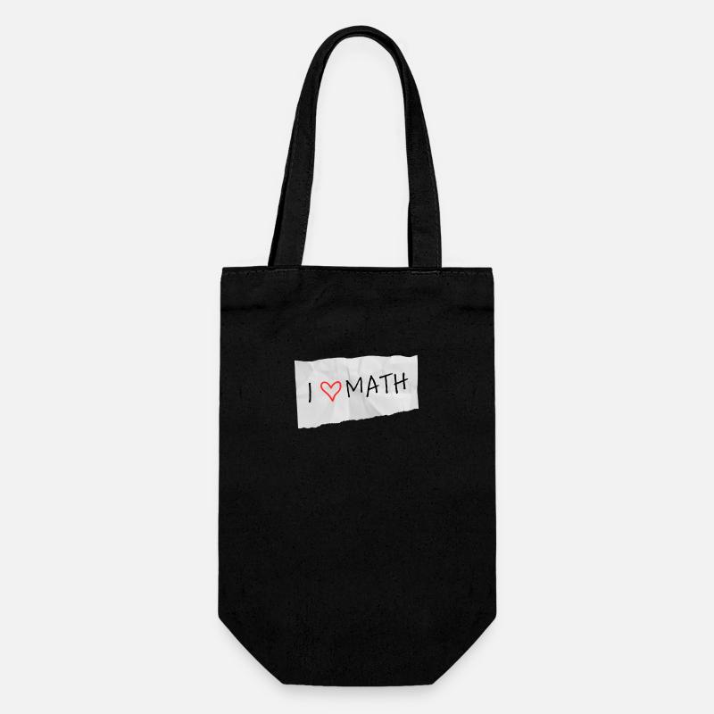 I love math - Gift Bag for Bottles - black
