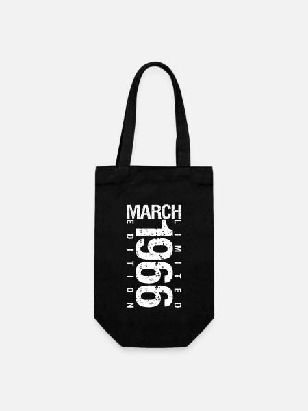 März 1966 März Jubiläum März 1966 - Geschenkbeutel für Flaschen - Schwarz