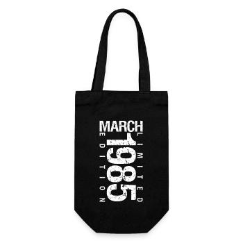 March 1985 March Anniversary March 1985 - Gift Bag for Bottles - black - Front