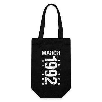 March 1992 March Anniversary March 1992 - Gift Bag for Bottles - black - Front