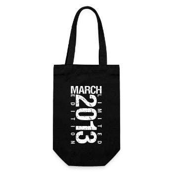 March 2013 March Anniversary March 2013 - Gift Bag for Bottles - black - Front