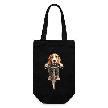 Beagle - Geschenkbeutel für Flaschen - Schwarz - Vorne