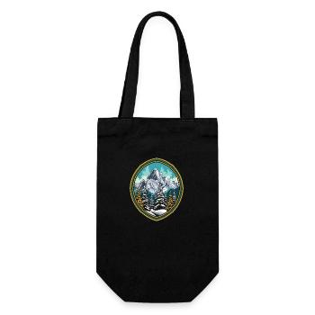 Mountains Forest Summits Ski - Gift Bag for Bottles - black - Front