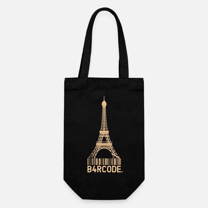 B4RCODE. Paris - Sac à bouteille - noir