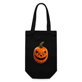 Halloween Kürbis - Geschenkbeutel für Flaschen - Schwarz - Vorne