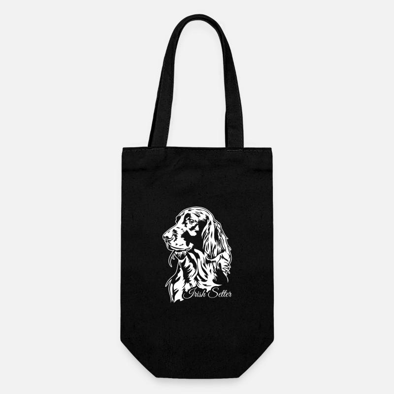 Irish Setter Jagdhund Jagdhunde Hunde Wilsigns - Geschenkbeutel für Flaschen - Schwarz
