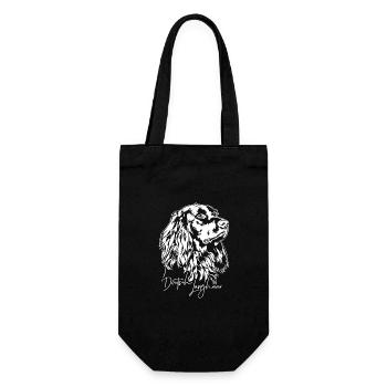 Deutsch Langhaar Portrait Jagdhunde Hund Wilsigns - Geschenkbeutel für Flaschen - Schwarz - Vorne