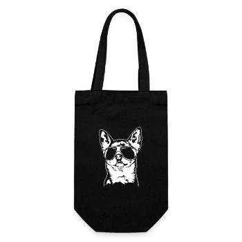 Chihuahua cool avec lunettes de soleil chiens Wilsigns - Sac à bouteille - noir - Devant