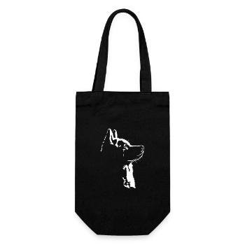 American Akita Inu Silhouette Chien Chien Wilsigns - Sac à bouteille - noir - Devant