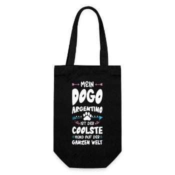 Dogo Argentino Dog Saying - Gift Bag for Bottles - black - Front