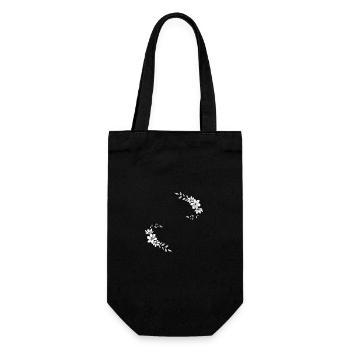 Floral Frame - Gift Bag for Bottles - black - Front