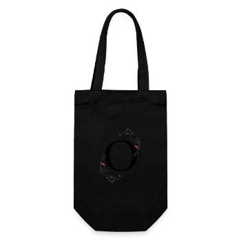 Letter O - Gift Bag for Bottles - black - Front