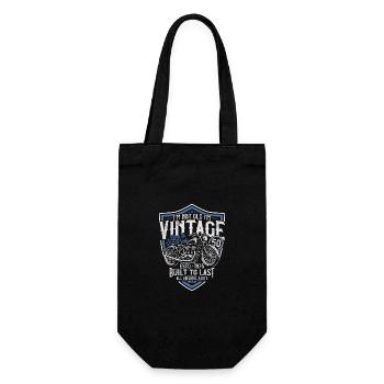 1975 Vintage Born Motorcycle Birthday Gift - Gift Bag for Bottles - black - Front