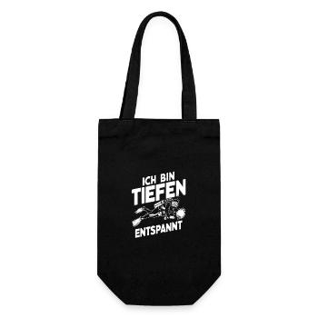 Taucher Tauchen Wassersport Scuba Diving - Geschenkbeutel für Flaschen - Schwarz - Vorne