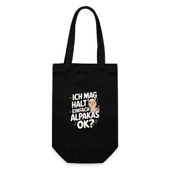 Alpaga lama alpaga animal - Sac à bouteille - noir - Devant