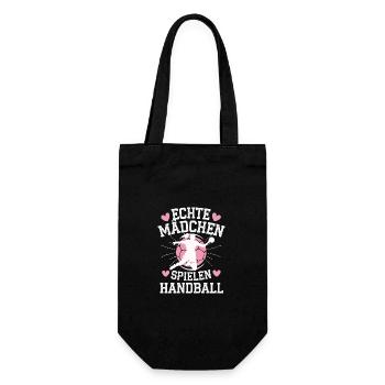 Handballer Handball Sport Handballspieler - Geschenkbeutel für Flaschen - Schwarz - Vorne