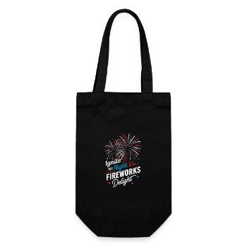 Pyrotechniker Feuerwerk Pyrotechnik - Geschenkbeutel für Flaschen - Schwarz - Vorne