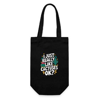 Cactus Cacti Desert Plant - Gift Bag for Bottles - black - Front