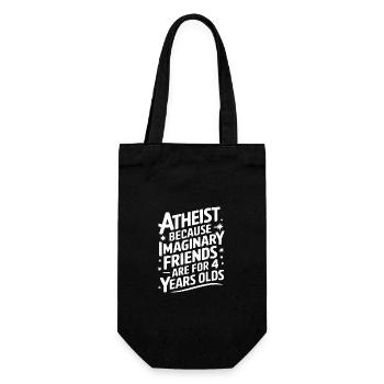 Atheismus Atheist Anti-Religion Agnostiker - Geschenkbeutel für Flaschen - Schwarz - Vorne