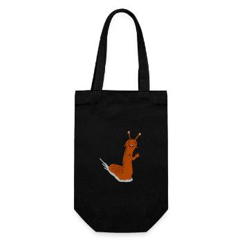 Slug Snail Slime Trail Slime Slime - Gift Bag for Bottles - black - Front