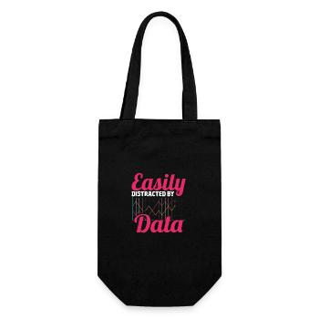 Analyst Datenerfassung Dateningenieur Daten - Geschenkbeutel für Flaschen - Schwarz - Vorne