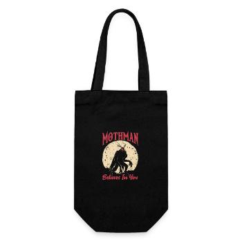 Cryptid Monster Mothman believes in you - Gift Bag for Bottles - black - Front