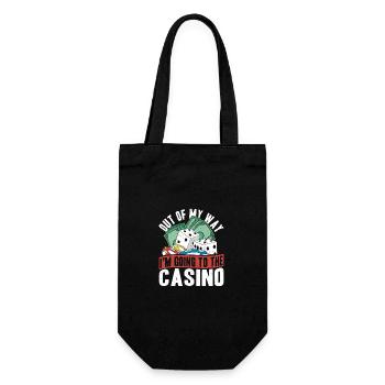 Aus Meinem Weg Gehe Zum Casino Gambler Geschenk - Geschenkbeutel für Flaschen - Schwarz - Vorne