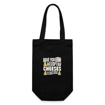 Parmesan Gouda Included Cheese In Her Life - Gift Bag for Bottles - black - Front