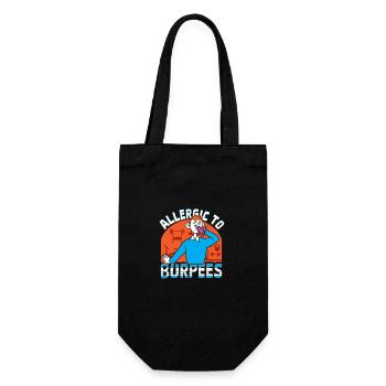 Burpees Training, Squat, Kardiotraining - Geschenkbeutel für Flaschen - Schwarz - Vorne