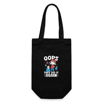 New baby - they did it again brother - Gift Bag for Bottles - black - Front