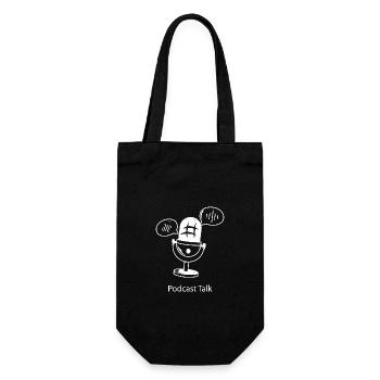 Microphone Comic Speech Bubble - Gift Bag for Bottles - black - Front