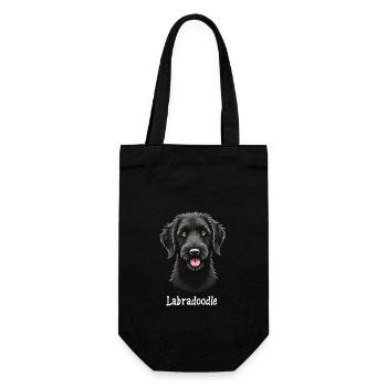 Labradoodle-Liebe T-Shirt für Hundefans - Geschenkbeutel für Flaschen - Schwarz - Vorne