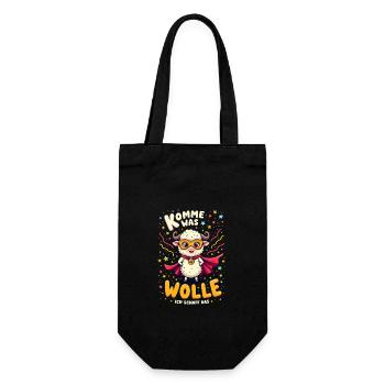 Come what do I want, create the carnival sheep - Gift Bag for Bottles - black - Front