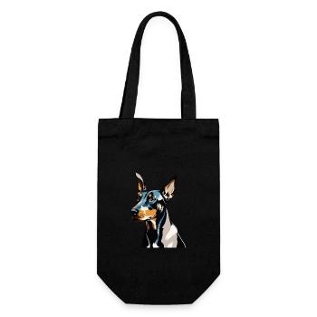 Doberman Pincher - Conception de chien de compagnie - Sac à bouteille - noir - Devant