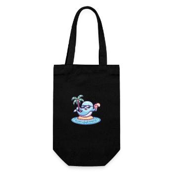 Vacances d’été aux baleines - Sac à bouteille - noir - Devant