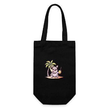 Rhino Summer Beach Comic - Gift Bag for Bottles - black - Front