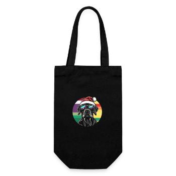 Great Dane Dog Christmas Cool - Gift Bag for Bottles - black - Front