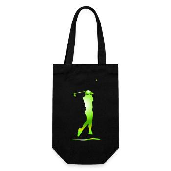 Motiv Golf Golfer Geschenk - Geschenkbeutel für Flaschen - Schwarz - Vorne