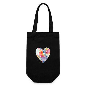 Cœur - Sac à bouteille - noir - Devant