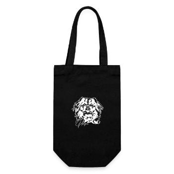Chiens Pékinois Chiens Portrait Signes de Saules Pékinois - Sac à bouteille - noir - Devant