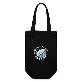 Manatee mein Spirit - ich liebe Manatees Dugong - Geschenkbeutel für Flaschen - Schwarz - Vorne