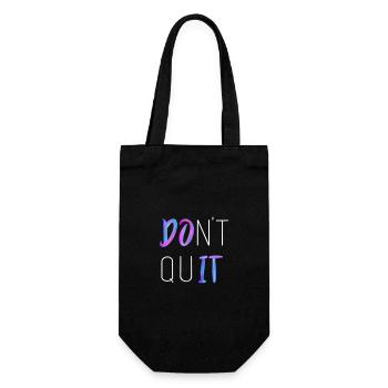 Don't Quit - Geschenkbeutel für Flaschen - Schwarz - Vorne