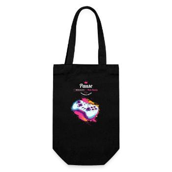 Pause for Reality - Funny / Player Console - Gift Bag for Bottles - black - Front
