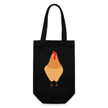 Cute Scary Chicken - Gift Idea - Gift Bag for Bottles - black - Front