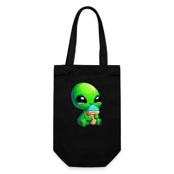 Alien Green Alien Ice Crème glacée molle Crème glacée bleue - Sac à bouteille - noir - Devant